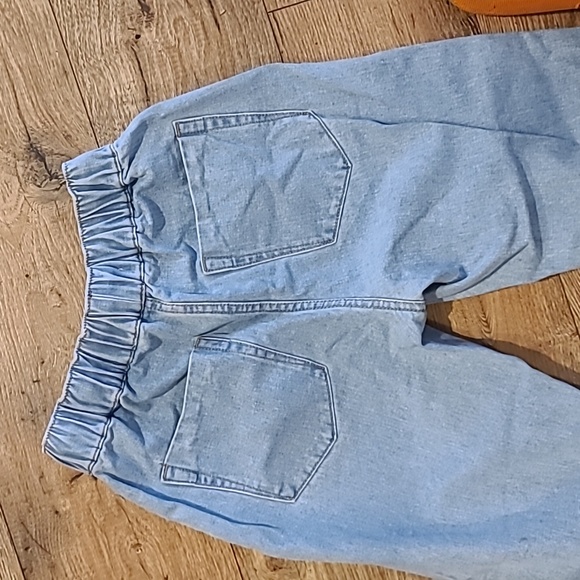 Women's Drawstring Denim Pants - Picture 3 of 4